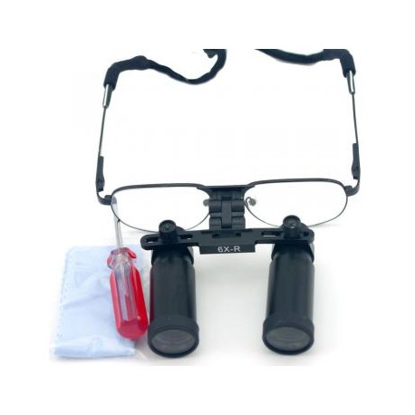 Ymarda 6.0X 420mm Lupas binoculares para odontólogos y cirujanos médico Armature en métal