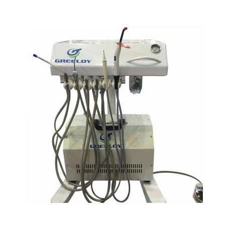 Greeloy GU-P302 Unidad de carrito de tratamiento dental móvil (Lámparas de Polimerización + Escalador Ultrasónico)