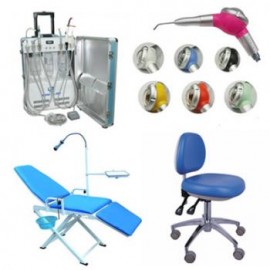 Unidad Portátil GU-P206 + Dental Air Polisher + Adjustable Operatory Chair + Portátil Folding Chair