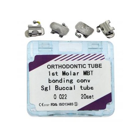 80Pcs Caja Ortodoncia Convertible Tubo Bucal Vinculación MBT 0.022 1er Molar