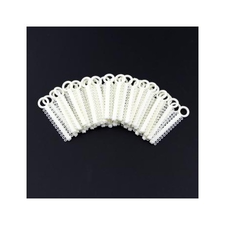 1 paquete de ligadura elástica ortodóntica dental color blanco (1040pcs)