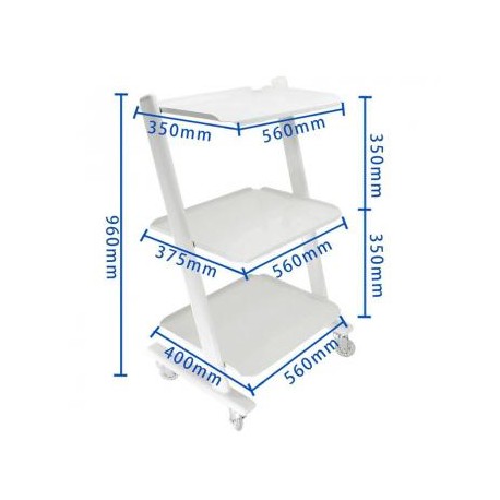 Carrito de acero inoxidable médico carro dental movil para para aparatos de cirugía