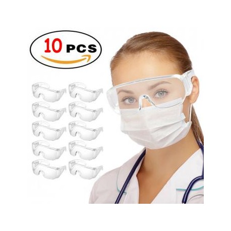 10Pcs Gafas Protectoras Medicas Gafas de Seguridad para odontología médico Anti-niebla
