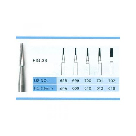 100PCS Taper Fissure Carbide Burs FG 1.6mm