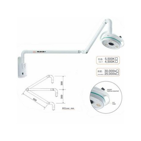 KWS 36W Montado en la Pared Luces quirúrgicos y examen Dental KD-202D-3B